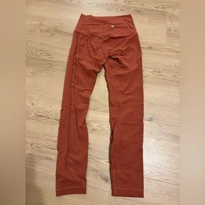 LULULEMON ALIGN LEGGINGS 25" SIZE 4 in rustic clay